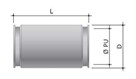 Муфта соединительная труба-труба - схема размеров